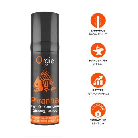 Krem Pobudzający Piranha Power Cream 15 Ml-Orgie