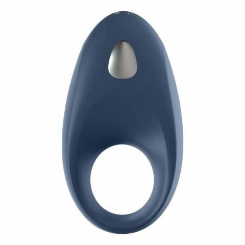 Pierścień Erekcyjny Wibrujący Niebieski Ring Mighty One Black Satisfyer