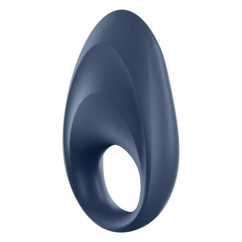Pierścień Erekcyjny Wibrujący Niebieski Ring Mighty One Black Satisfyer