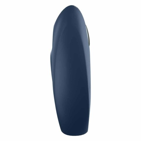 Pierścień Erekcyjny Wibrujący Niebieski Ring Mighty One Black Satisfyer