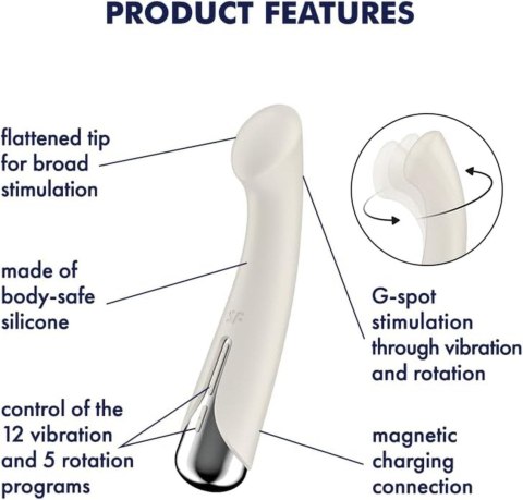 Wibrator Do Punktu G Beżowy Spinning G-Spot 1 Satisfyer