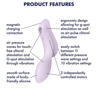 Stymulator łechtaczki wibrujący G-Curvy Trinity 2 lila Satisfyer