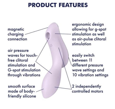 Stymulator łechtaczki wibrujący G-Curvy Trinity 2 lila Satisfyer