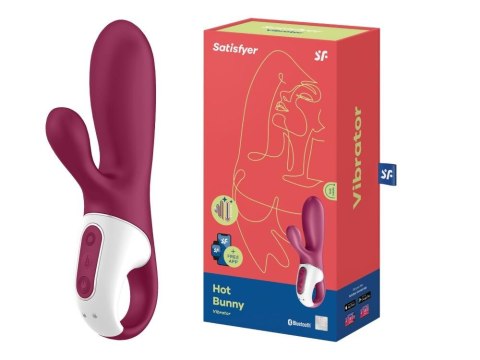 Wibrator Króliczek wiśnia na aplikację Hot Bunny Connect App Satisfyer