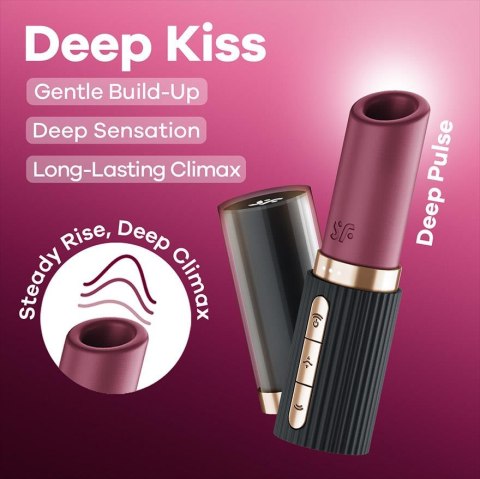 Stymulator łechtaczki głębokopulsujący Deep Kiss szminka Satisfyer