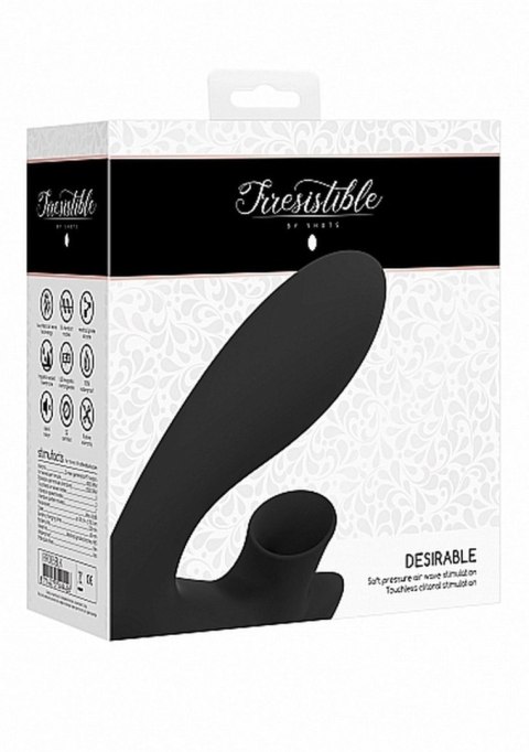 Stymulator Desirable Silikonowy Wodoodporny USB 10 Trybów Punkt G Magnetyczne Ładowanie 60 Minut Pracy Czarny Desirable