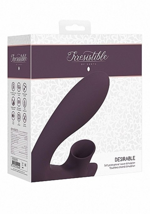 Stymulator Desirable Silikonowy Wodoodporny USB 10 Trybów Punkt G Magnetyczne Ładowanie 60 Minut Pracy Fioletowy Desirable