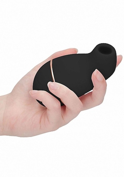 Stymulator Silikonowy Wodoodporny USB Funkcja Ssania 10 Trybów Cicha Praca Czarny -Irresistible