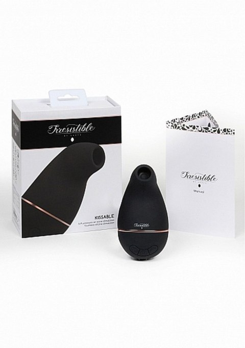 Stymulator Silikonowy Wodoodporny USB Funkcja Ssania 10 Trybów Cicha Praca Czarny -Irresistible