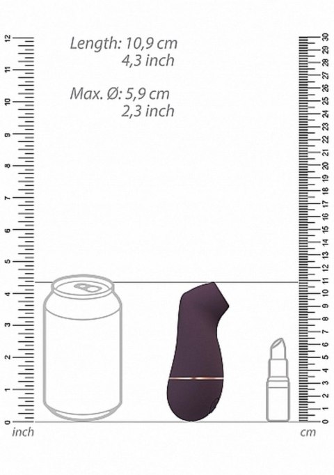 Stymulator Silikonowy Wodoodporny USB Funkcja Ssania 10 Trybów Cicha Praca Fioletowy- Irresistible