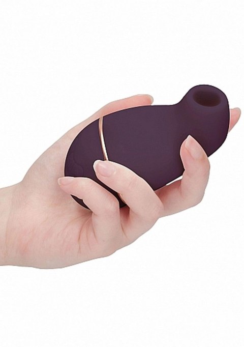 Stymulator Silikonowy Wodoodporny USB Funkcja Ssania 10 Trybów Cicha Praca Fioletowy- Irresistible