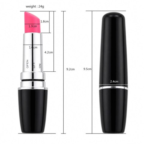Dyskretny Wibrator Szminka Lipstick Vibe Czerwono-Czarny - Lipstick Vibe