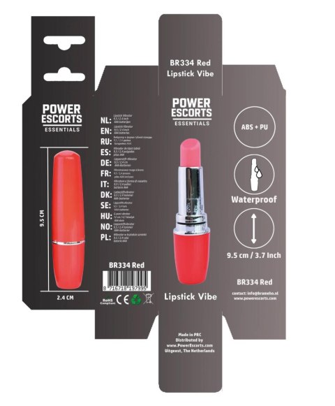 Dyskretny Wibrator Szminka Lipstick Vibe Czerwony - Lipstick Vibe