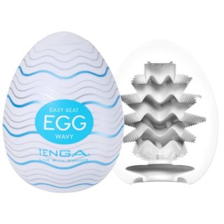 Masturbator jednorazowy biały Egg Wavy Tenga