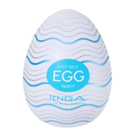 Masturbator jednorazowy biały Egg Wavy Tenga