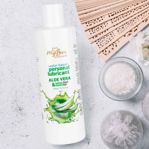 Żel Intymny I Do Masażu 2w1 Aroma Series Aloe Vera Aloesowy 300 Ml - MyLove