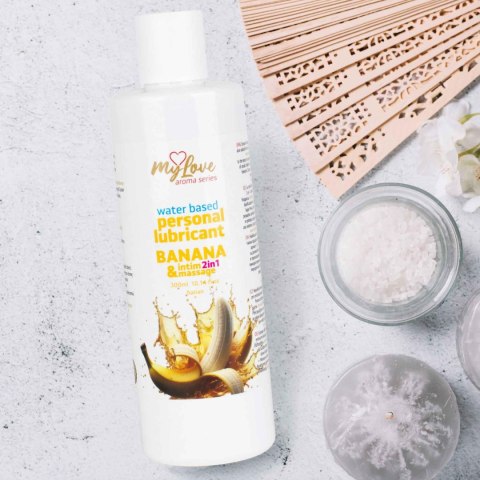 Żel Intymny I Do Masażu 2w1 Aroma Series Banana Bananowy 300 Ml - MyLove