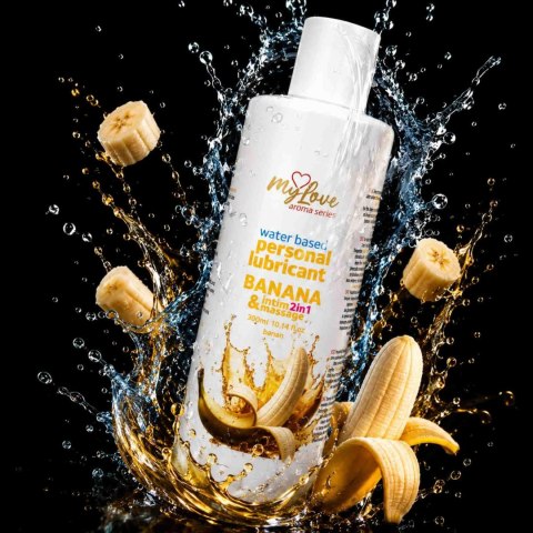 Żel Intymny I Do Masażu 2w1 Aroma Series Banana Bananowy 300 Ml - MyLove