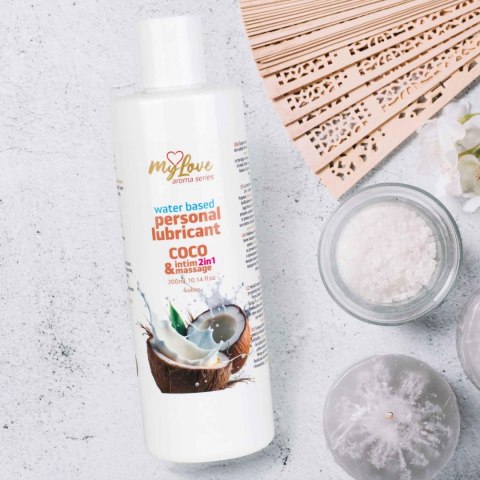 Żel Intymny I Do Masażu 2w1 Aroma Series Coco Kokosowy 300 Ml - MyLove
