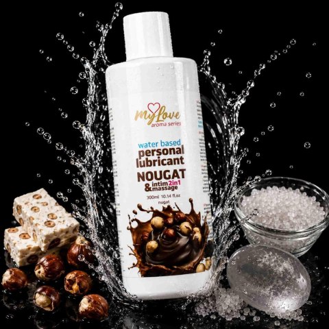 Żel Intymny I Do Masażu 2w1 Aroma Series Nougat Nugatowy 300 Ml - MyLove
