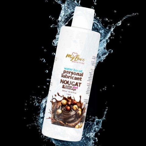 Żel Intymny I Do Masażu 2w1 Aroma Series Nougat Nugatowy 300 Ml - MyLove