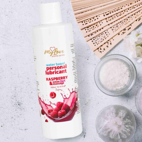 Żel Intymny I Do Masażu 2w1 Aroma Series Raspberry Malinowy 300 Ml - MyLove