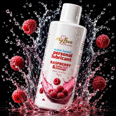 Żel Intymny I Do Masażu 2w1 Aroma Series Raspberry Malinowy 300 Ml - MyLove
