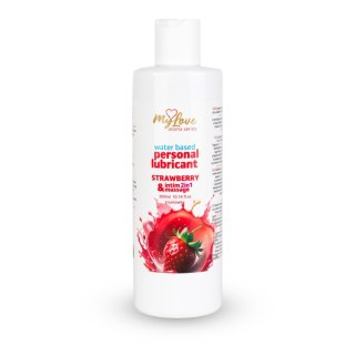 Żel Intymny I Do Masażu 2w1 Aroma Series Strawberry Truskawkowy 300 Ml - MyLove