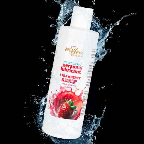 Żel Intymny I Do Masażu 2w1 Aroma Series Strawberry Truskawkowy 300 Ml - MyLove
