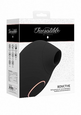Stymulator Wodoodporny Silikonowy USB 10 Trybów Magnetyczne Ładowanie 60 Minut Pracy Producent , Czarny-Seductive