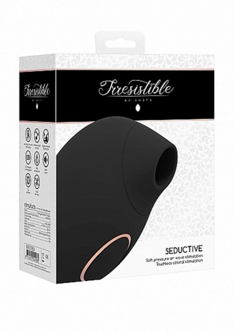 Stymulator Wodoodporny Silikonowy USB 10 Trybów Magnetyczne Ładowanie 60 Minut Pracy Producent , Czarny-Seductive