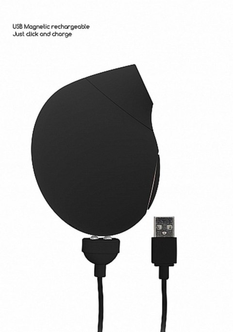 Stymulator Wodoodporny Silikonowy USB 10 Trybów Magnetyczne Ładowanie 60 Minut Pracy Producent , Czarny-Seductive