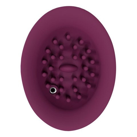 Wibrator z funkcją ssania, ładowany USB – silikonowy – 10 trybów -Bordowy-Twitch 3