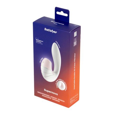 Wibrator Ze Stymulatorem Łechtaczki-Supernova White-Satisfyer