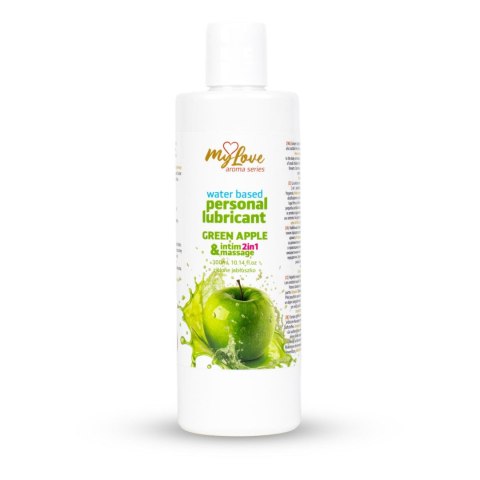 Żel Intymny I Do Masażu 2w1 Aroma Series Green Apple Zielone Jabłko 300 Ml - MyLove