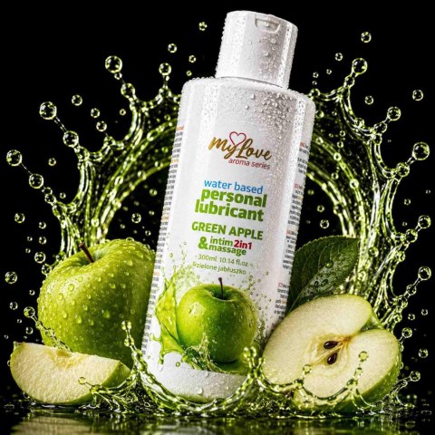 Żel Intymny I Do Masażu 2w1 Aroma Series Green Apple Zielone Jabłko 300 Ml - MyLove