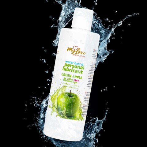 Żel Intymny I Do Masażu 2w1 Aroma Series Green Apple Zielone Jabłko 300 Ml - MyLove