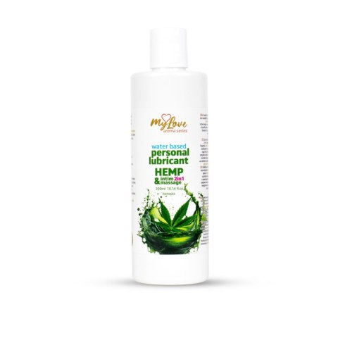 Żel Intymny I Do Masażu 2w1 Aroma Series Hemp Konopny 300 Ml - MyLove