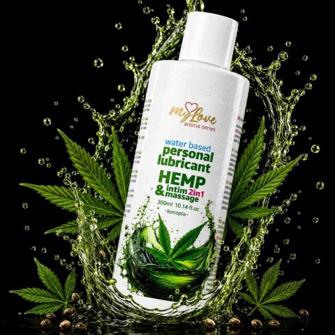 Żel Intymny I Do Masażu 2w1 Aroma Series Hemp Konopny 300 Ml - MyLove