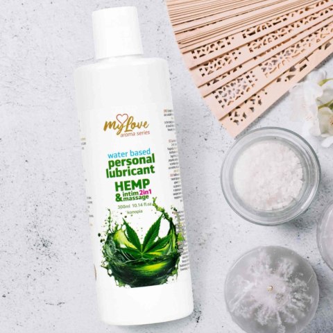 Żel Intymny I Do Masażu 2w1 Aroma Series Hemp Konopny 300 Ml - MyLove