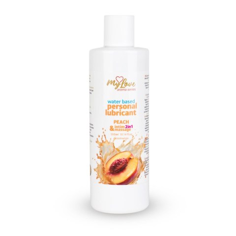Żel Intymny I Do Masażu 2w1 Aroma Series Peach Brzoskwiniowy 300 Ml - MyLove