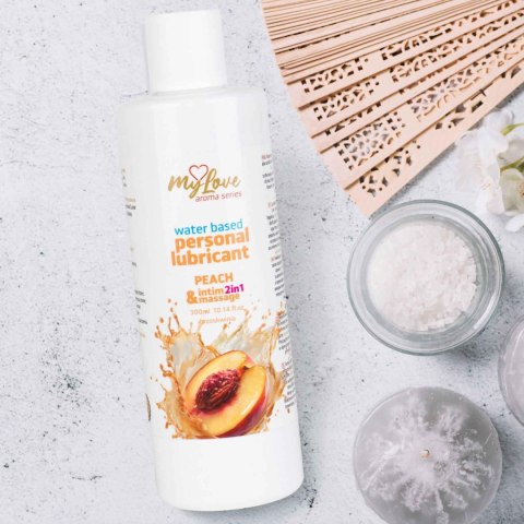 Żel Intymny I Do Masażu 2w1 Aroma Series Peach Brzoskwiniowy 300 Ml - MyLove