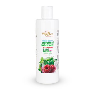 Żel Intymny I Do Masażu 2w1 Aroma Series Raspberry & Mint Malina I Mięta 300 Ml - MyLove