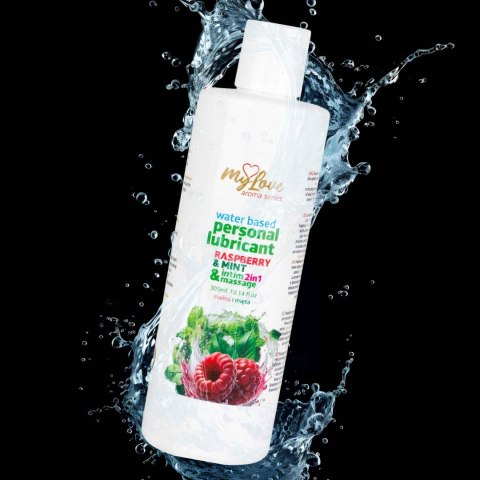 Żel Intymny I Do Masażu 2w1 Aroma Series Raspberry & Mint Malina I Mięta 300 Ml - MyLove