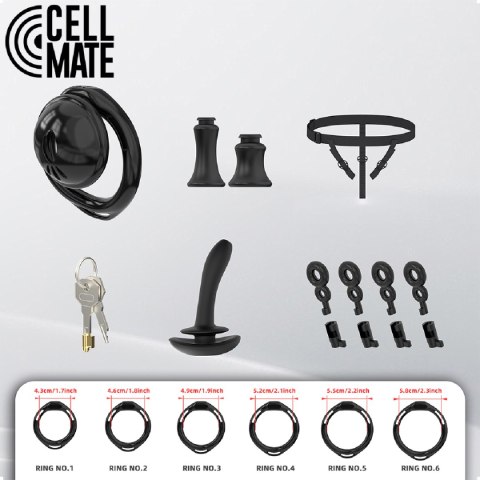 Pas cnoty Nero Chastity Cage Size 0 CellMate CELLMATE