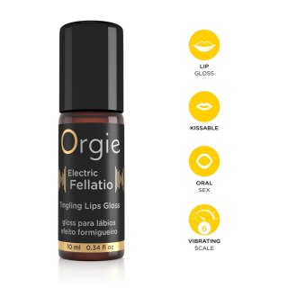 Błyszczyk do seksu oralnego i pocałunków SEXY VIBE! ELETRIC FELLATIO 10ml ORGIE