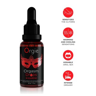 Krople uwrażliwiające łechtaczkę ORGASM DROPS KISSABLE 30ml ORGIE