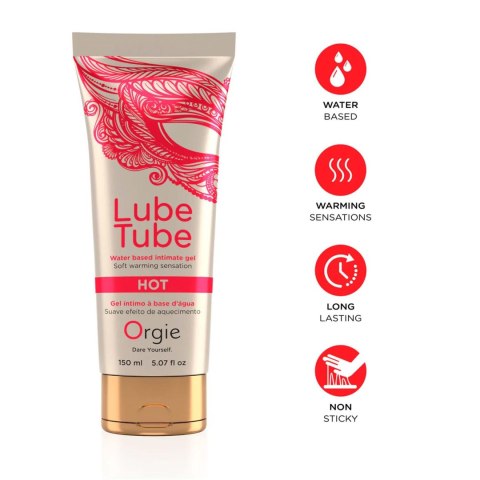 Lubrykant wodny LUBE TUBE HOT 150ml ORGIE