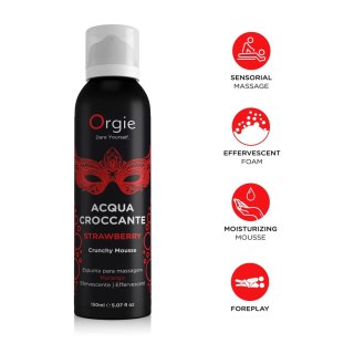 Pianka do masażu truskawka Acqua Croccante Crunchy Mousse Strawberry 150ml ORGIE