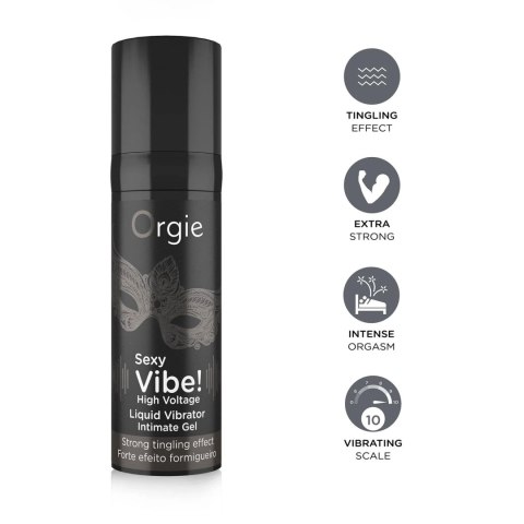 Wibrator w płynie SEXY VIBE! HIGH VOLTAGE 15ml ORGIE